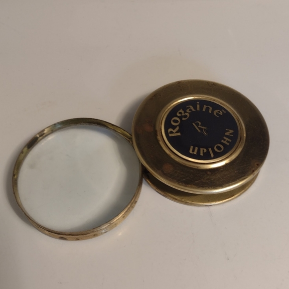 Rogaine Upjohn Vintage Hair Growth Brass Magnifying Glass - Picture 5 of 7